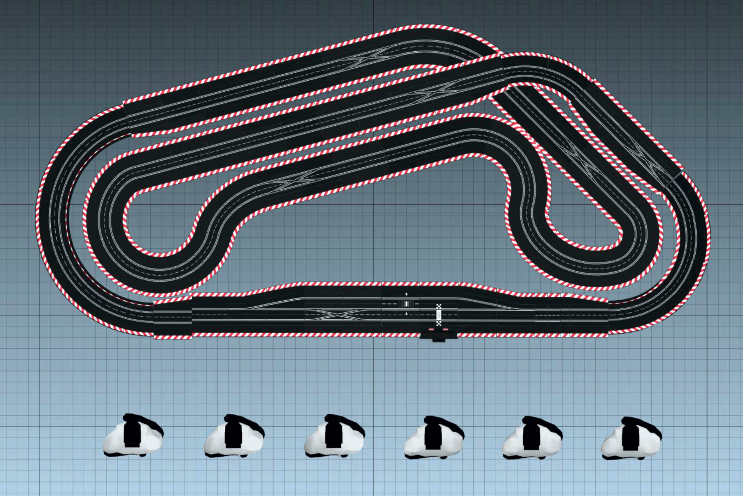 1/24 scale digital slot car track kit for sale | Nomad Raceways Online Store